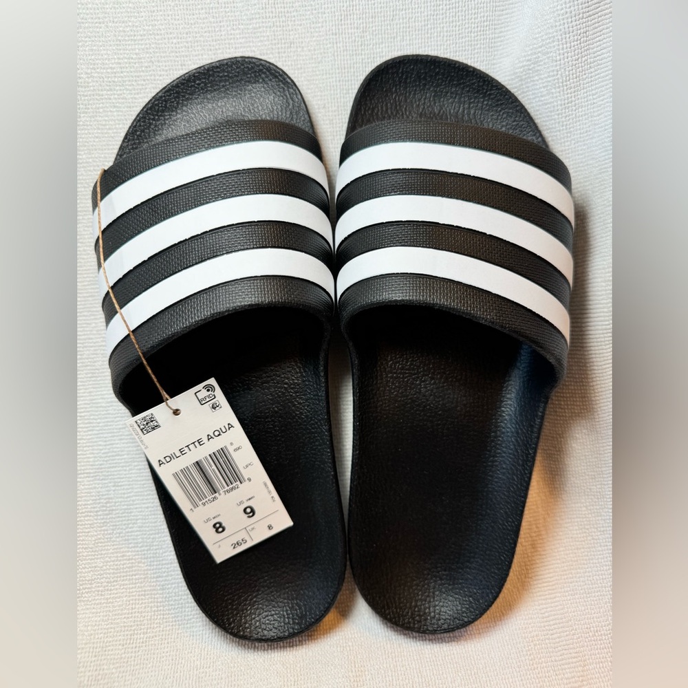 adidas Adults' Adilette Aqua Cloudfoam Slides. Unisex. Size: 8- Men, 9- Women